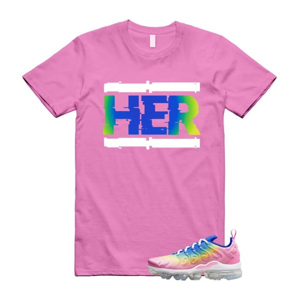 VaporMax Rainbow Air Plus Pink Spell Spring Green Racer Blue Citron Pulse T Shirt Match HER Jezsport.com