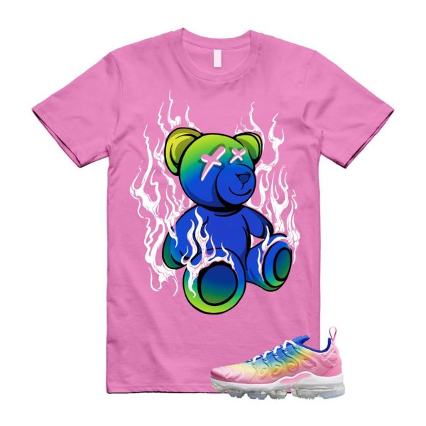 VaporMax Rainbow Air Plus Pink Spell Spring Green Racer Blue Citron Pulse T Shirt Match LIT Jezsport.com