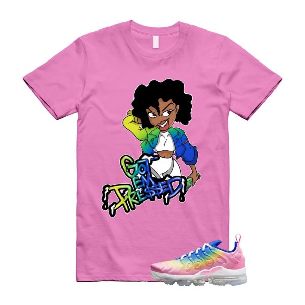 VaporMax Rainbow Air Plus Pink Spell Spring Green Racer Blue Citron Pulse T Shirt Match PRESSED Jezsport.com