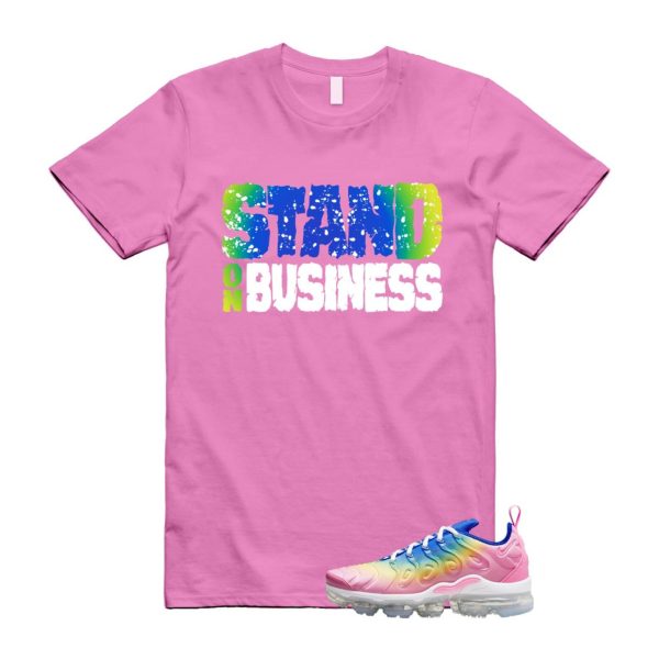 VaporMax Rainbow Air Plus Pink Spell Spring Green Racer Blue Citron Pulse T Shirt Match SOB Jezsport.com