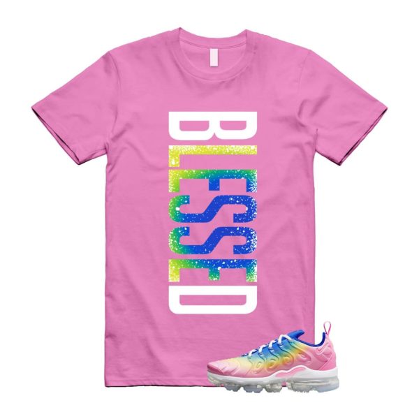 VaporMax Rainbow Air Plus Pink Spell Spring Green Racer Blue Citron Pulse T Shirt Match VERTBLS Jezsport.com