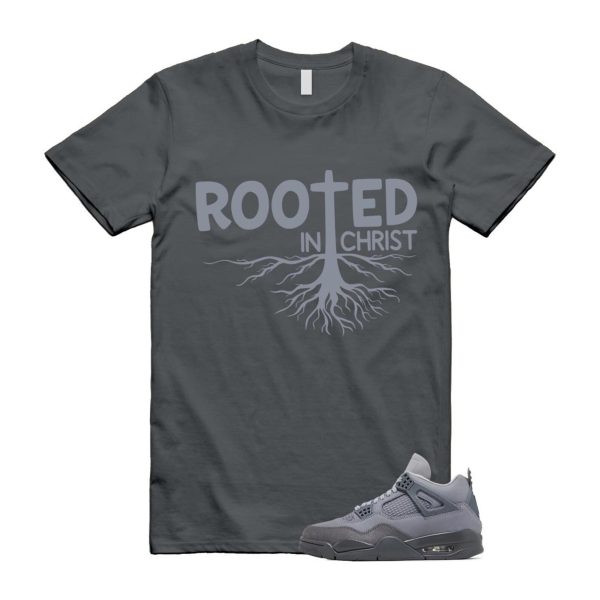 4 Wet Cement Smoke Iron Grey Retro SE T Shirt Match ROOTED Jezsport.com