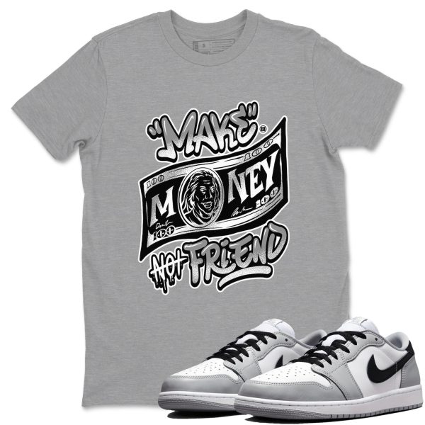 Make Money Not Friends 1 Retro Wolf Grey Matching Jordan Shirt Jezsport.com