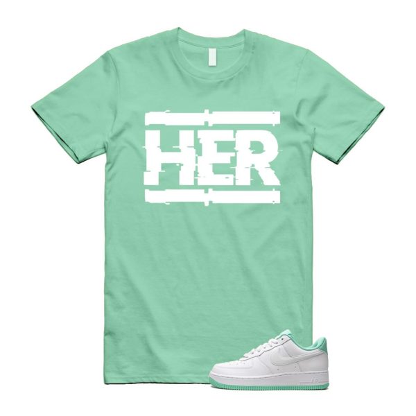 Air Force 1 Mint Foam Green Low White T Shirt Match HER Jezsport.com