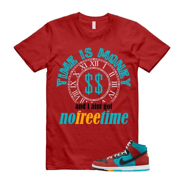 Di'orr Greenwood Navajo Arts Turquoise Blue Black Rugged Orange SB Dunk High T Shirt Match FREE TIME Jezsport.com