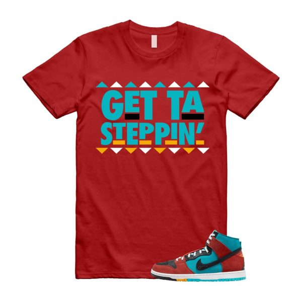 Di'orr Greenwood Navajo Arts Turquoise Blue Black Rugged Orange SB Dunk High T Shirt Match GET Jezsport.com