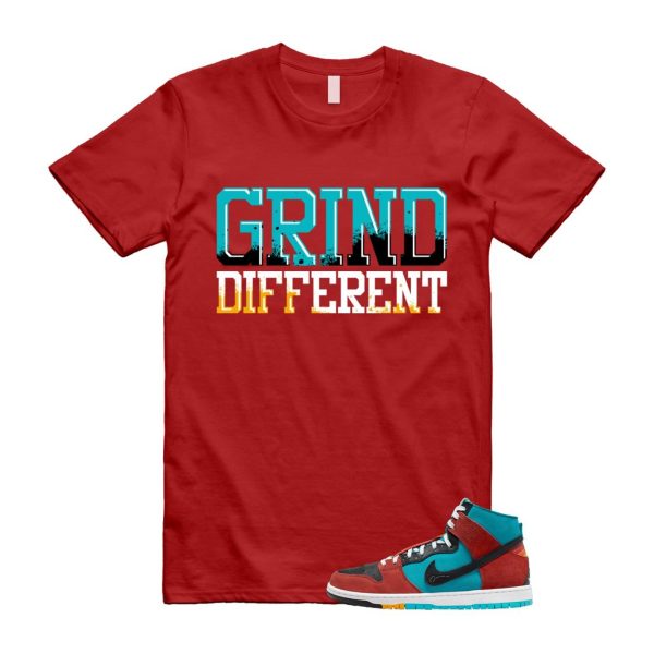 Di'orr Greenwood Navajo Arts Turquoise Blue Black Rugged Orange SB Dunk High T Shirt Match GRD Jezsport.com