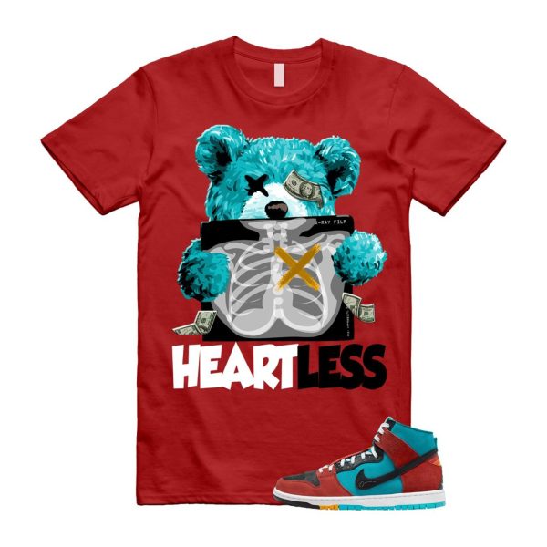 Di'orr Greenwood Navajo Arts Turquoise Blue Black Rugged Orange SB Dunk High T Shirt Match HEART Jezsport.com