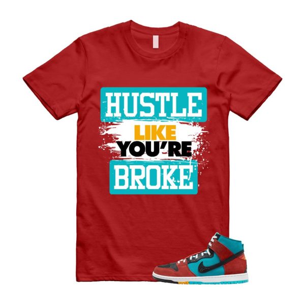 Di'orr Greenwood Navajo Arts Turquoise Blue Black Rugged Orange SB Dunk High T Shirt Match HLYB Jezsport.com