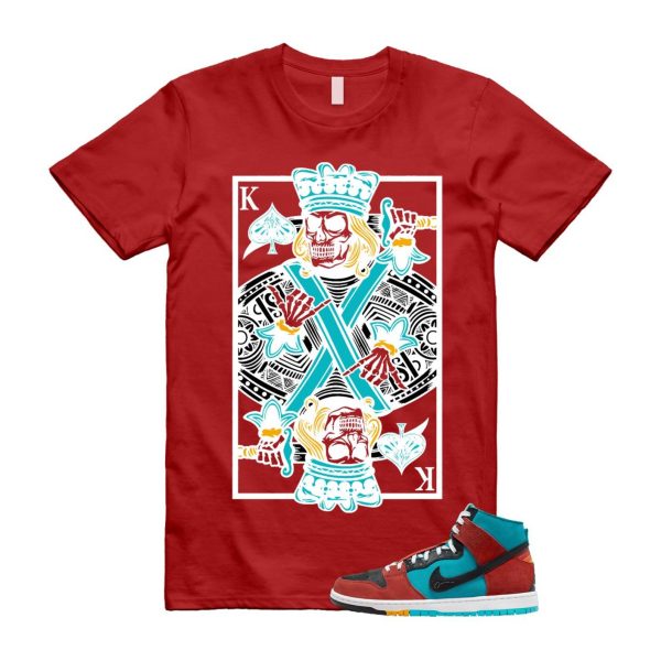 Di'orr Greenwood Navajo Arts Turquoise Blue Black Rugged Orange SB Dunk High T Shirt Match KC Jezsport.com