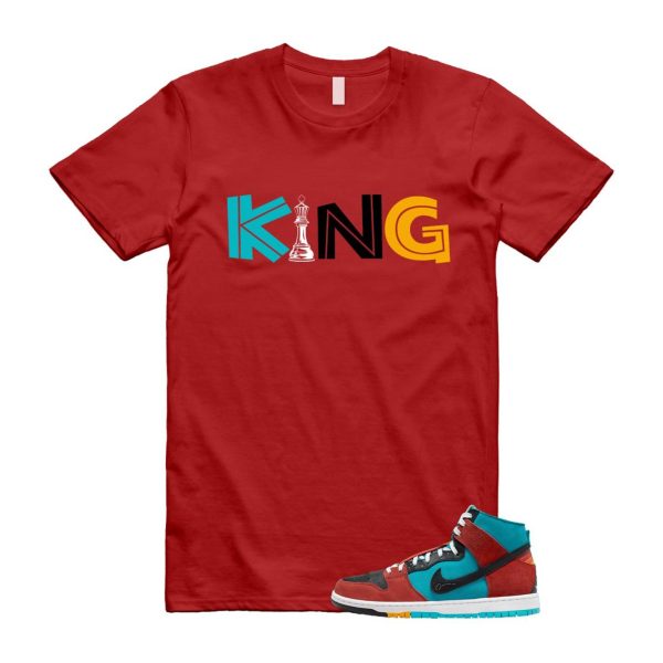 Di'orr Greenwood Navajo Arts Turquoise Blue Black Rugged Orange SB Dunk High T Shirt Match KING Jezsport.com