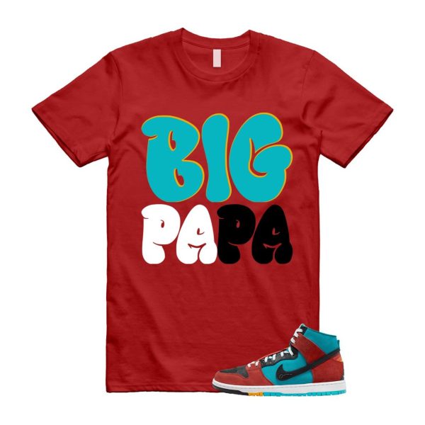 Di'orr Greenwood Navajo Arts Turquoise Blue Black Rugged Orange SB Dunk High T Shirt Match PAPA Jezsport.com