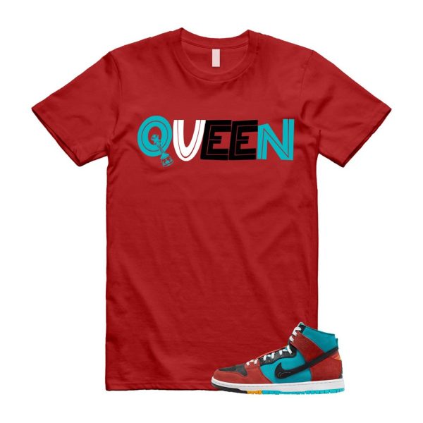 Di'orr Greenwood Navajo Arts Turquoise Blue Black Rugged Orange SB Dunk High T Shirt Match QUEEN Jezsport.com