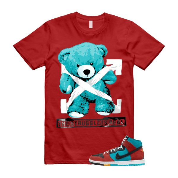 Di'orr Greenwood Navajo Arts Turquoise Blue Black Rugged Orange SB Dunk High T Shirt Match STRUG Jezsport.com