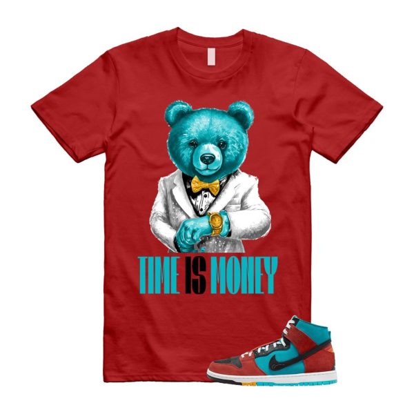 Di'orr Greenwood Navajo Arts Turquoise Blue Black Rugged Orange SB Dunk High T Shirt Match TIM Jezsport.com