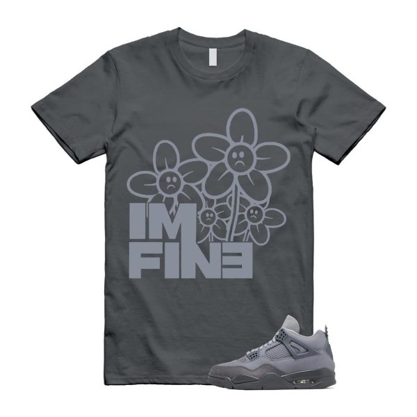 4 Wet Cement Smoke Iron Grey Retro SE T Shirt Match FINE Jezsport.com