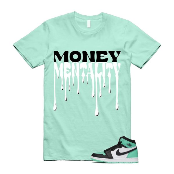 Green Glow 1 Retro High OG White Black Mint T Shirt Match MENTALITY Jezsport.com