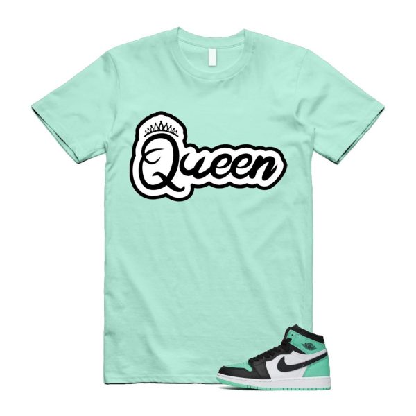 Green Glow 1 Retro High OG White Black Mint T Shirt Match Q2 Jezsport.com