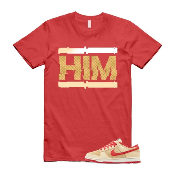 Dunk Strawberry Waffle Pale Vanilla University Red Sail Wheat Low Retro SE T Shirt Match HIM Jezsport.com