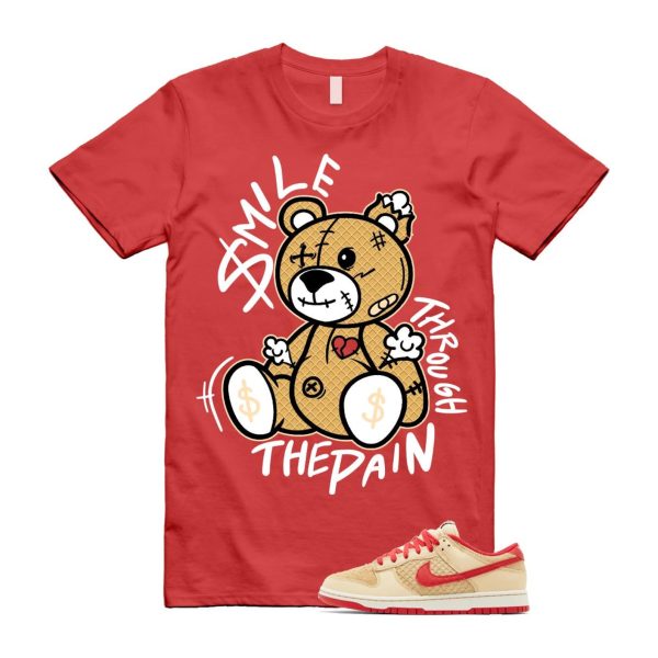 Dunk Strawberry Waffle Pale Vanilla University Red Sail Wheat Low Retro SE T Shirt Match SM2 Jezsport.com