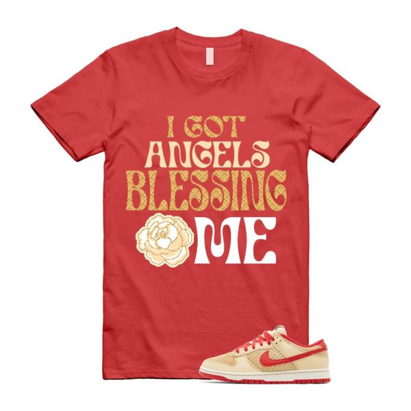 Dunk Strawberry Waffle Pale Vanilla University Red Sail Wheat Low Retro SE T Shirt Match ANGELS Jezsport.com