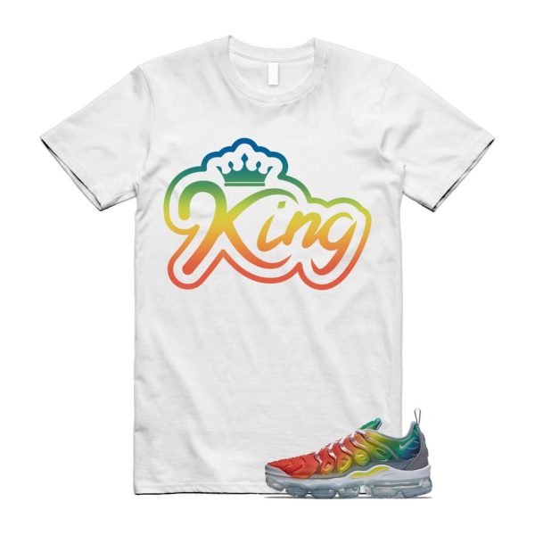 VaporMax Rainbow Air Plus White Neptune Blue Dynamic Yellow T Shirt Match K2 Jezsport.com