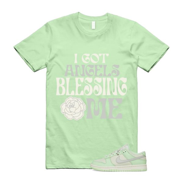 Dunk Sea Glass Low SE Next Nature Light Silver Vapor Green Sail T Shirt Match ANGELS Jezsport.com