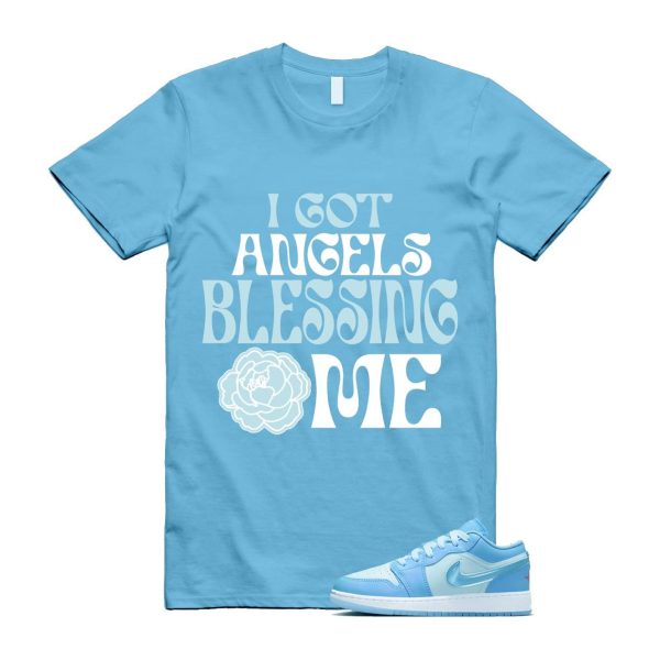 Aquarius Blue 1 Glacier Blue Hyper Violet Low SE T Shirt Match ANGELS Jezsport.com