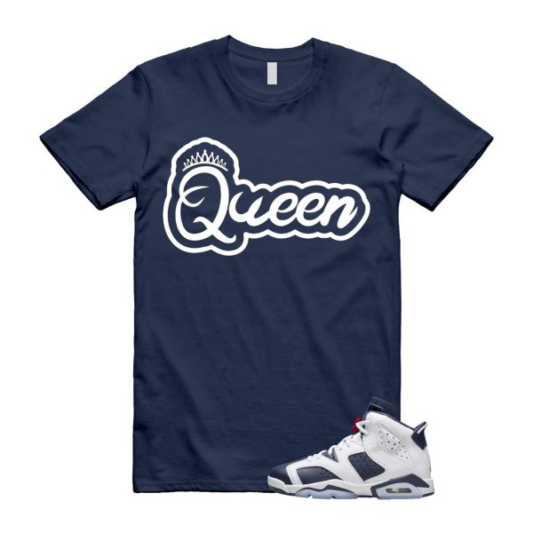 6 Olympic Midnight Navy White Varsity Red Retro T Shirt Match Q2 Jezsport.com