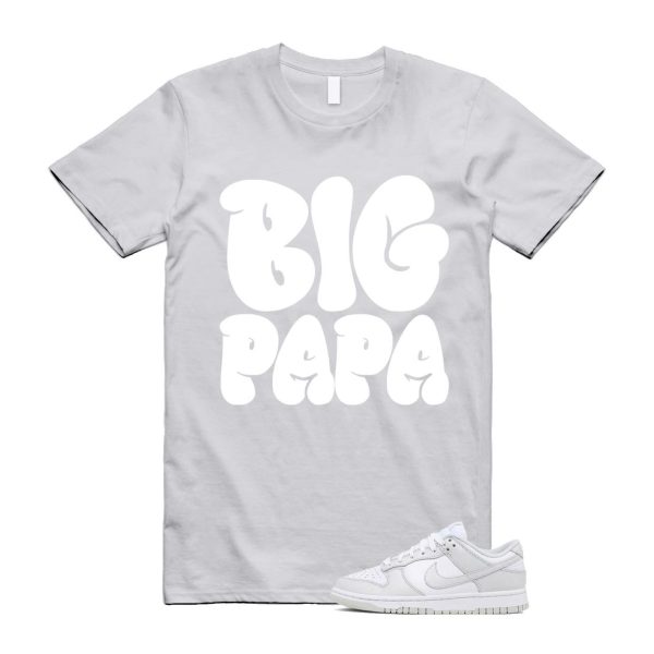 Dunk Photon Dust White Light Grey Low T Shirt Match PAPA Jezsport.com