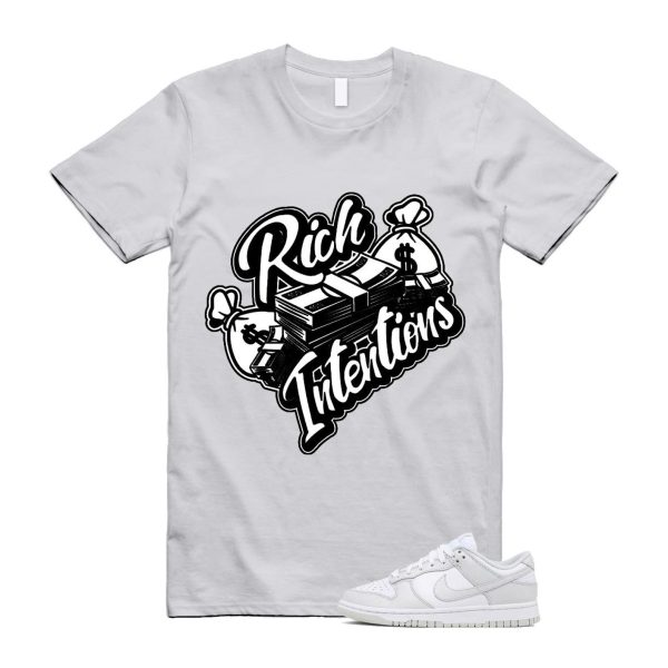 Dunk Photon Dust White Light Grey Low T Shirt Match RICH Jezsport.com