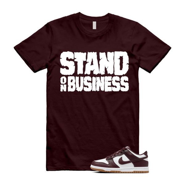 Dunk Burgundy Crush Gum Light Brown White Low T Shirt Match SOB Jezsport.com