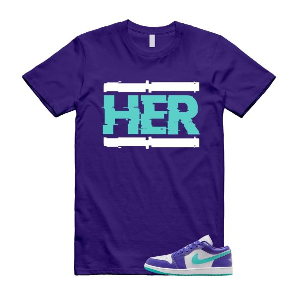 1 Psychic Purple Charlette Hornets Hyper Jade White Cone Low SE T Shirt Match HER Jezsport.com