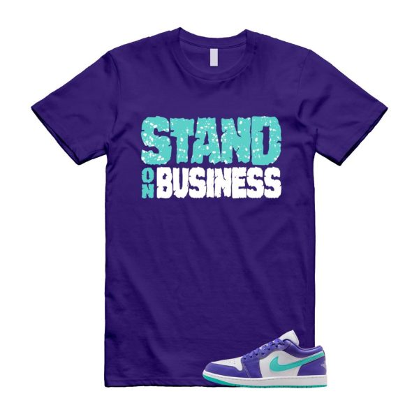 1 Psychic Purple Charlette Hornets Hyper Jade White Cone Low SE T Shirt Match SOB Jezsport.com