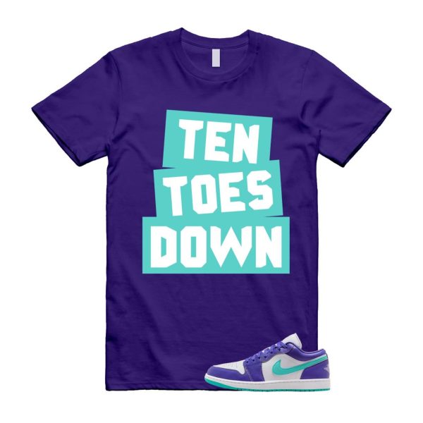 1 Psychic Purple Charlette Hornets Hyper Jade White Cone Low SE T Shirt Match TTD Jezsport.com