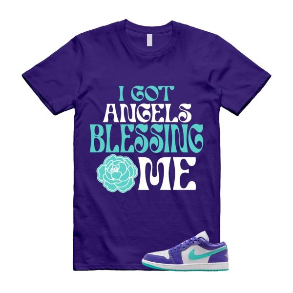 1 Psychic Purple Charlette Hornets Hyper Jade White Cone Low SE T Shirt Match ANGELS Jezsport.com