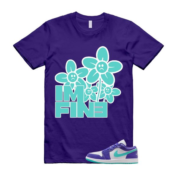 1 Psychic Purple Charlette Hornets Hyper Jade White Cone Low SE T Shirt Match FINE Jezsport.com