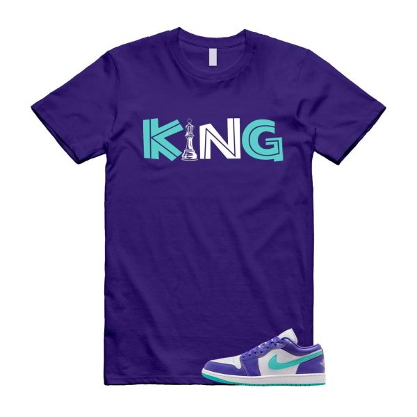 1 Psychic Purple Charlette Hornets Hyper Jade White Cone Low SE T Shirt Match KING Jezsport.com