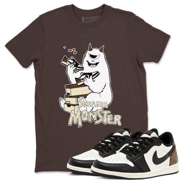 Sneaker Monster Unisex Crew Neck T Shirt To Match 1s Low Mocha Jezsport.com