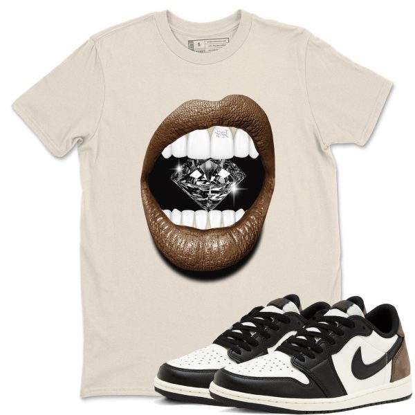 Lips Diamond Unisex Crew Neck T Shirt To Match 1s Low Mocha Jezsport.com