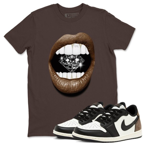 Lips Diamond Unisex Crew Neck T Shirt To Match 1s Low Mocha Jezsport.com