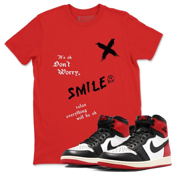 It's Ok Don't Worry Unisex Crew Neck T Shirt To Match 1s Retro Black Toe Reimagined Jezsport.com