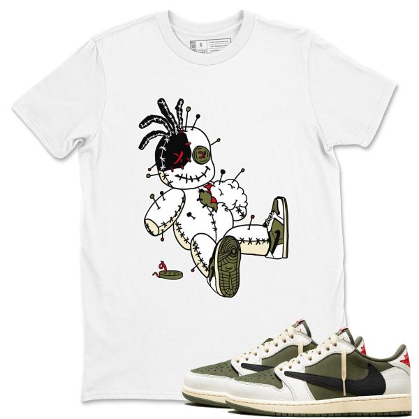 Voodoo Doll Sneaker T Shirts To Match Jordans 1s Travis Medium Olive Jezsport.com