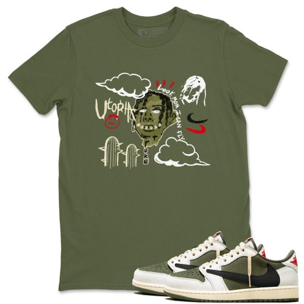 I Can Fly Sneaker T Shirts To Match Jordans 1s Travis Medium Olive Jezsport.com