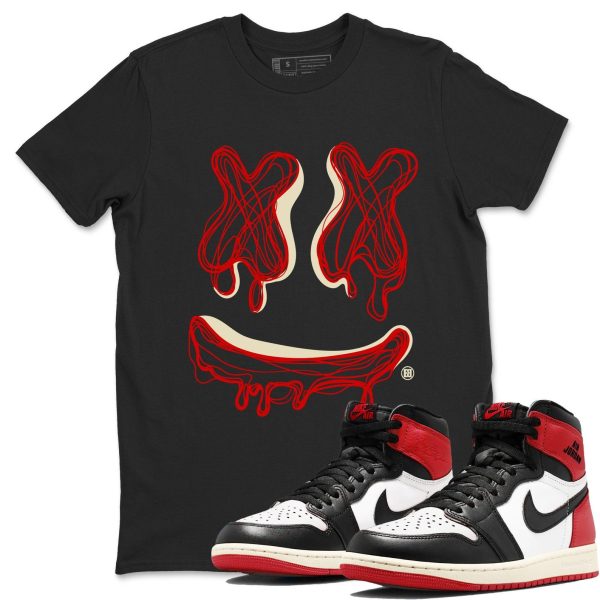 Smile Doodle Sneaker T Shirts To Match Jordans AJ1 Retro Black Toe Reimagined Jezsport.com