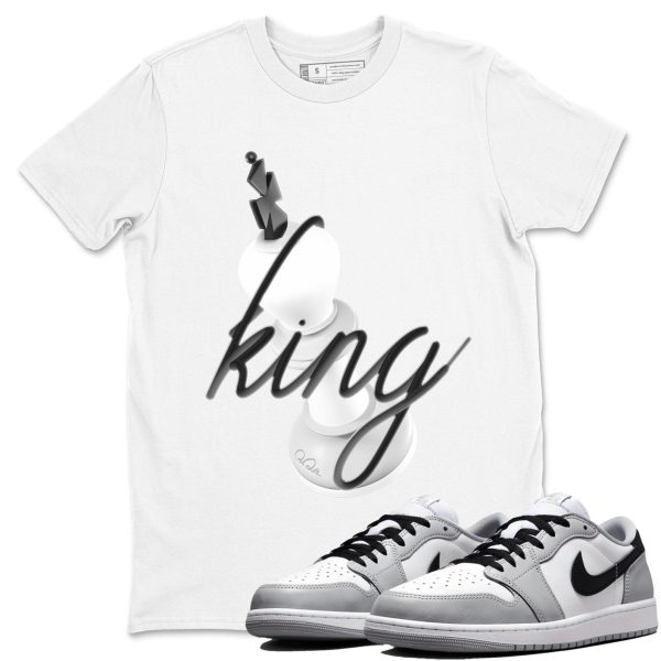 3D King Sneaker Unisex T Shirts To Match Jordans 1 Wolf Grey Jezsport.com