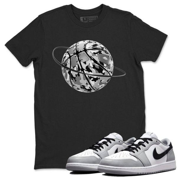 Camo Basketball Planet Sneaker T Shirts To Match Jordans 1 Wolf Grey Jezsport.com