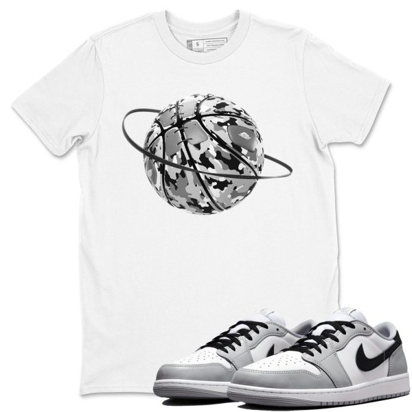 Camo Basketball Planet Sneaker T Shirts To Match Jordans 1 Wolf Grey Jezsport.com