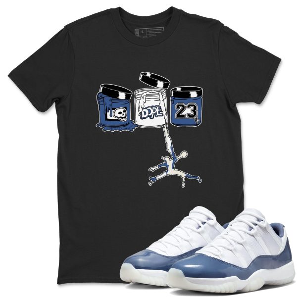 Sneaker Paint Unisex Crew Neck Sneaker Matching T Shirt To Match 11 Diffused Blue AJ11 Jezsport.com