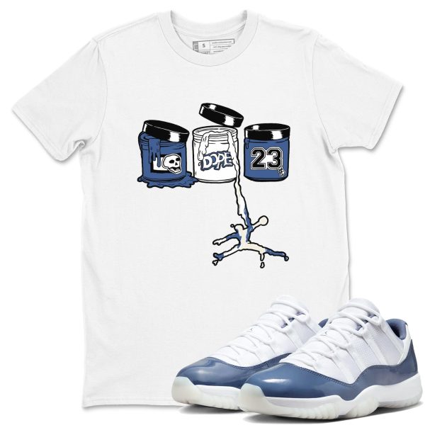 Sneaker Paint Unisex Crew Neck Sneaker Matching T Shirt To Match 11 Diffused Blue AJ11 Jezsport.com